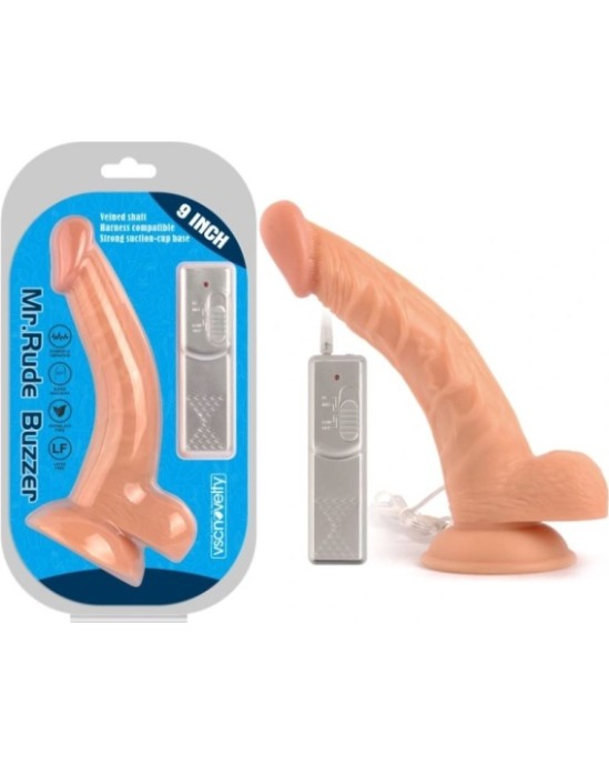 Vscnovelty MR RUDE BUZZER FLESH VIBRĒJOŠAIS PENIS 22'86 CM