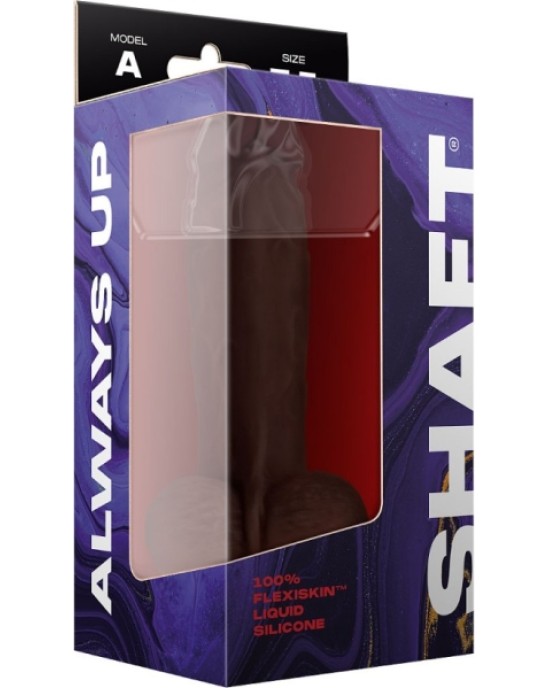 Shaft MODEL A 8.5 LIQUIDE SILICONE DONG W/BALLS - MAHOGANY