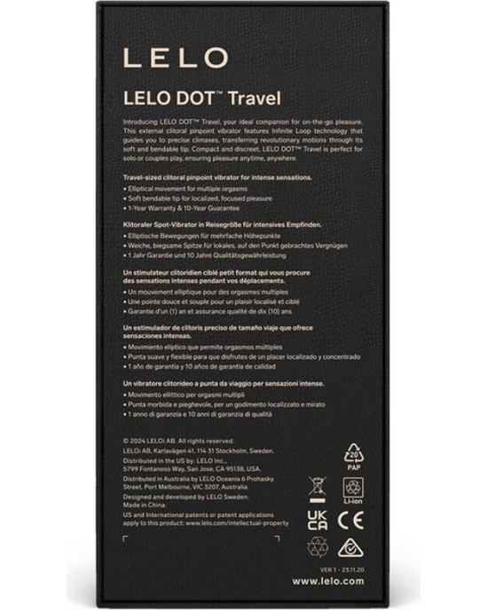 Lelo СТИМУЛЯТОР КЛИТОРА DOT TRAVEL ФИОЛЕТОВЫЙ