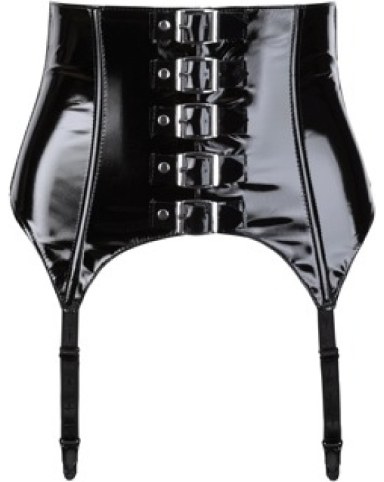 Black Level Vinyl Suspender Belt M