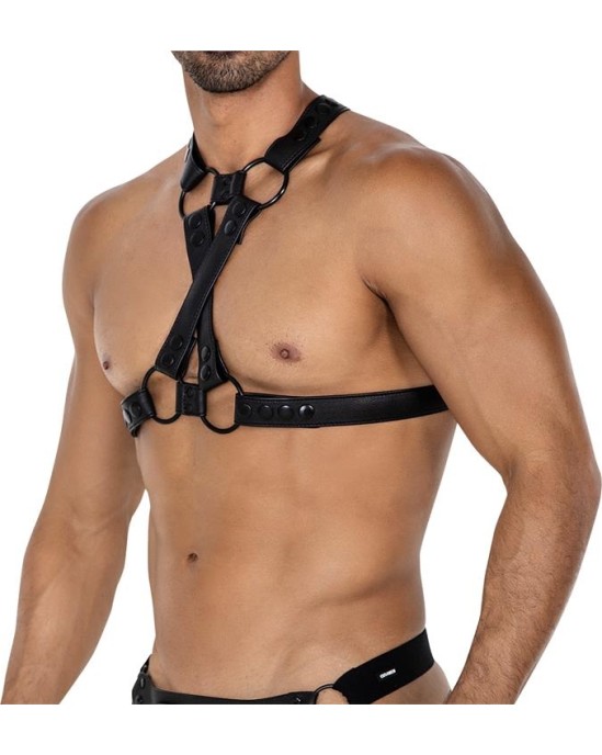 Cut4Men H4RNESS06 Chest Hrness 4WAY Black One Size