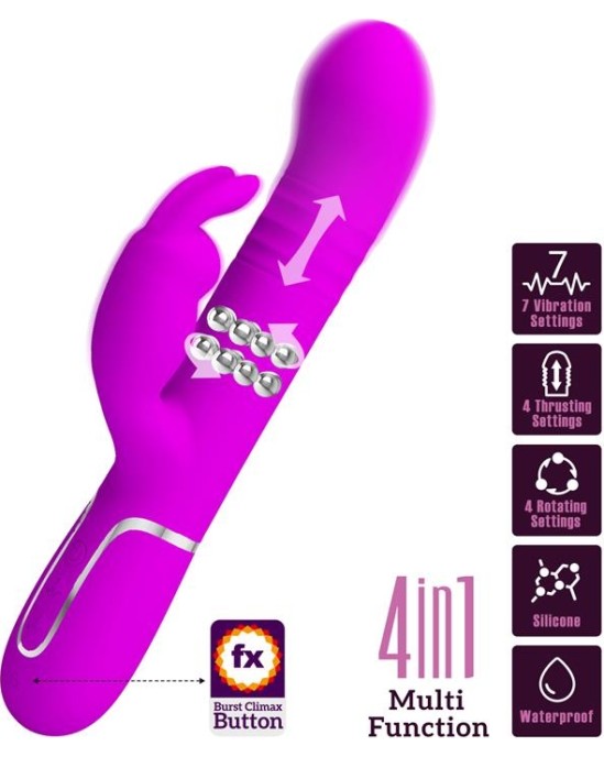 Prettylove Coale Thrusting un Rotating Rabbit Vibrator USB