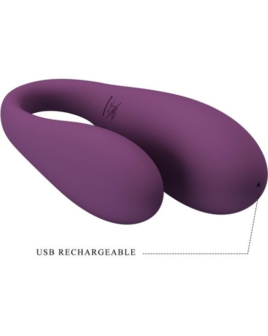 Prettylove August Vibrador de Parejas App Remote Lila CL12