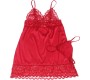 Subblime Babydolls SUBBLIME - SATIN BABYDOLL AR MEŽĢĪŅU RED L/XL