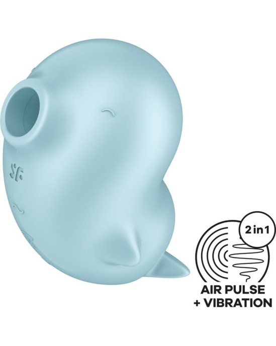 Satisfyer Air Pulse SATISFYER - SASSY SEAL СТИМУЛЯТОР И ВИБРАТОР СИНИЙ