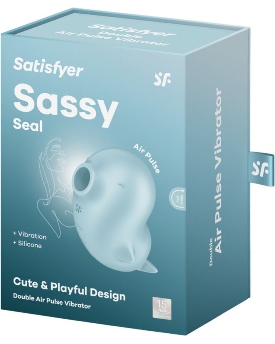 Satisfyer Air Pulse SATISFYER - SASSY SEAL СТИМУЛЯТОР И ВИБРАТОР СИНИЙ