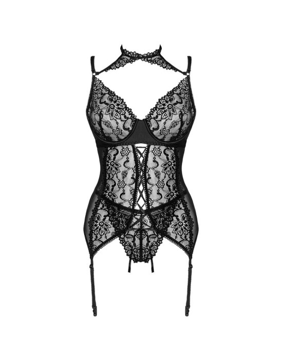 Livco Corsetti Sets LIVCO CORSETTI FASHION - GIELLANDRA FOR THE SENSES COLLECTION KORSETS + PANTY BLACK