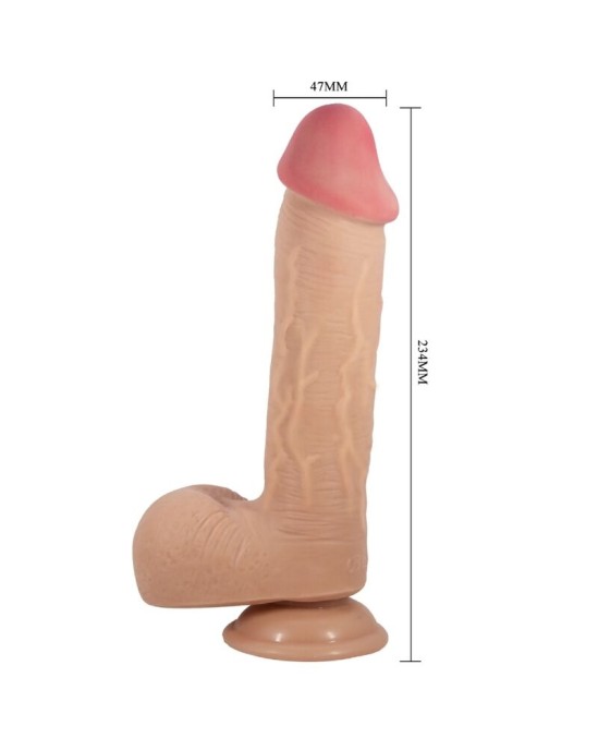 Pretty Love High Grade PRETTY LOVE - SLIDING SKIN SERIES REALISTIC DILDO WITH SLIDING SKIN SUCTION CUP FLESH 23.4 CM