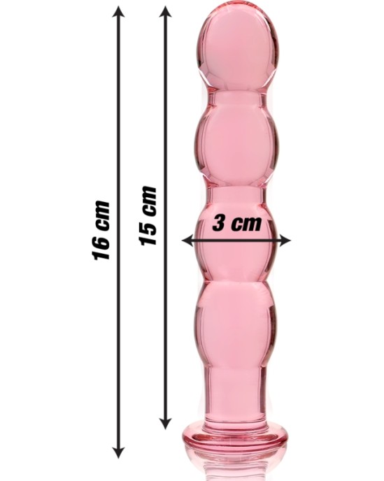 Nebula Series By Ibiza MODEL 10 DILDO BOROSILICATE GLASS 16.5 X 3.5 CM PINK