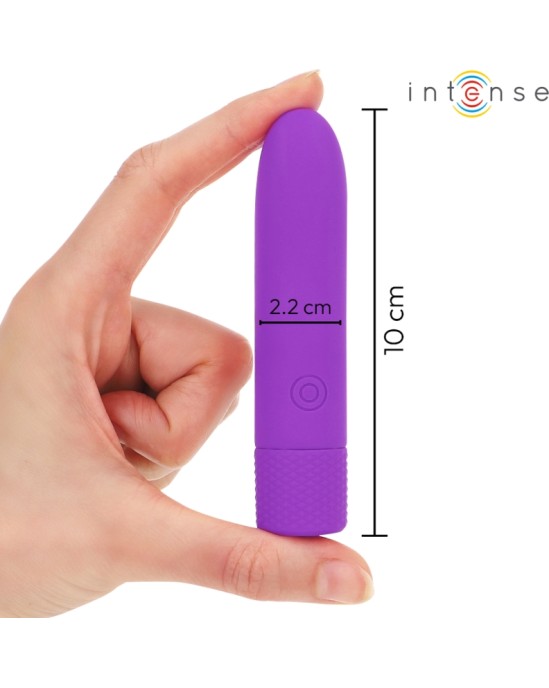 Intense Fun INTENSE — SYMONE USB UZLĀDĒJAMS VIBRĒJOŠS BULLET 8 VIBRATIONS PURPLE 10 x 2,2 CM