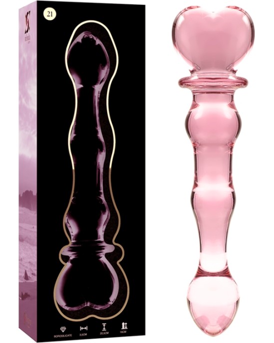 Nebula Series By Ibiza MODEL 21 DILDO BOROSILICATE GLASS 20.5 X 3.5 CM PINK