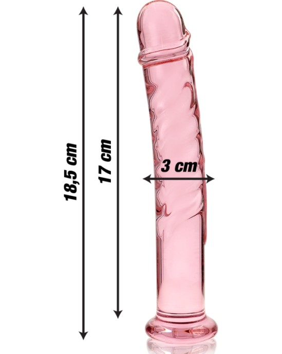 Nebula Series By Ibiza MODEL 16 DILDO BOROSILICATE GLASS 18.5 X 3 CM PINK