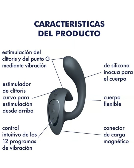 Satisfyer Vibrator SATISFYER - G FOR GODDESS 1 КРОЛИК ВИБРАТОР ТЕМНО-СЕРЫЙ