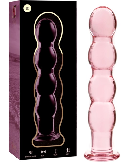 Nebula Series By Ibiza MODELIS 10 DILDO BOROSILIKĀTS STIKLS 16,5 X 3,5 CM ROZĀ