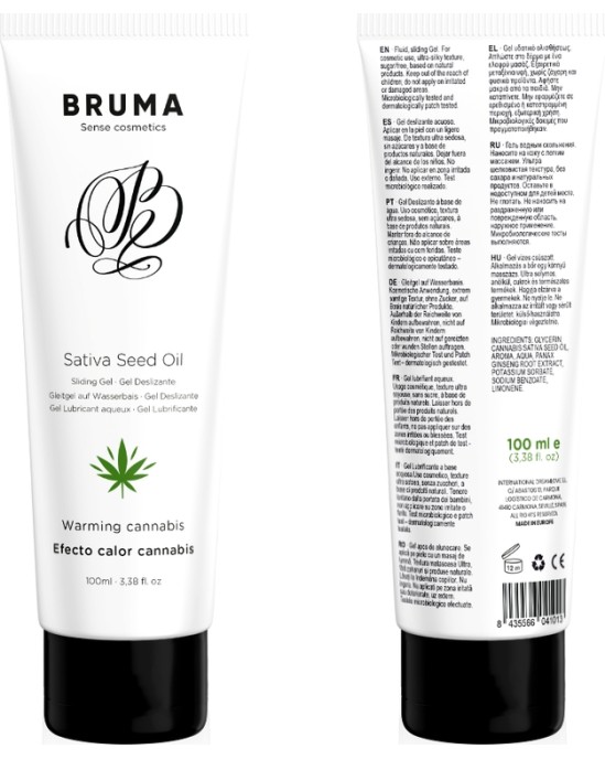Bruma SATIVA SĒKLU EĻĻAS BĪDĪŠANĀS GELS SILDĪŠANĀS KAŅEPES GARŠU 100 ml