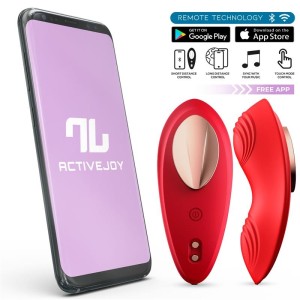 Intoyou App Series Silikona biksīšu vibrators ar App Double Layer Red