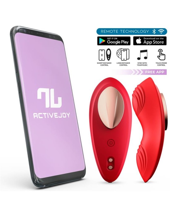 Intoyou App Series Silikona biksīšu vibrators ar App Double Layer Red