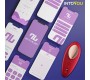 Intoyou App Series Силиконовый вибратор для трусиков с двухслойным приложением, красный