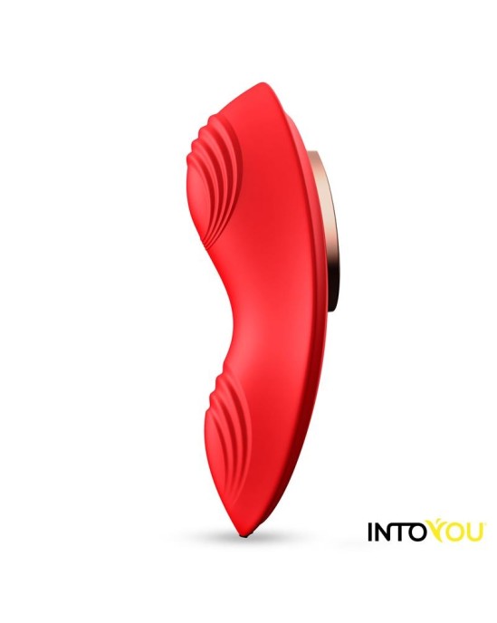 Intoyou App Series Silikona biksīšu vibrators ar App Double Layer Red