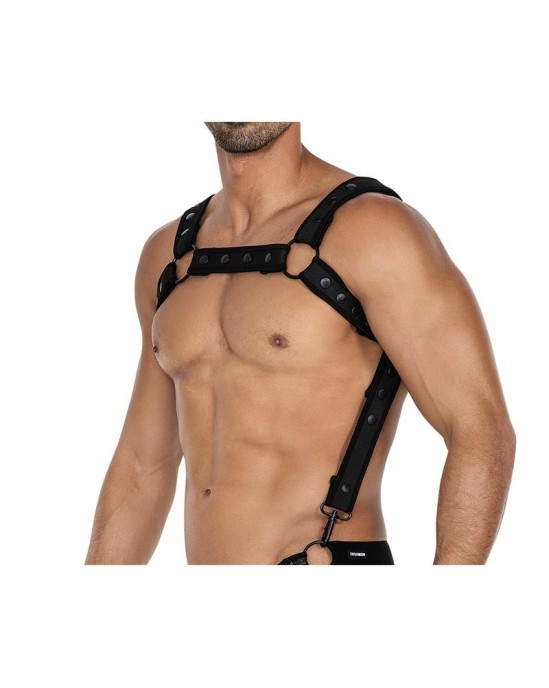 Cut4Men H4RNESS05 Chest Harness Neon Black One Size