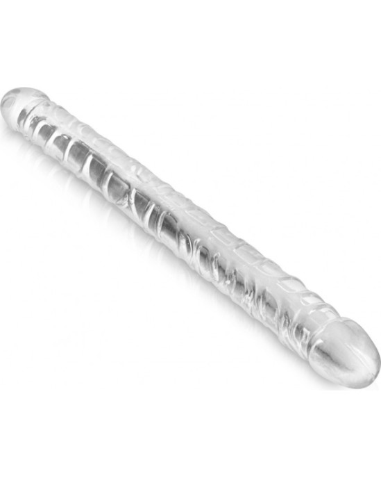 Pure Jelly Caurspīdīgs DUBULTĀ DILDO 44 CM