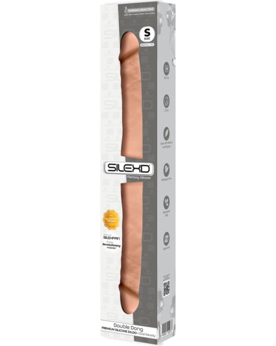 Silexd SILIKONA DILDO DOUBLE DONG MODELIS 1 15 S FLESH"