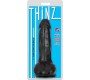 Xr - Thinz PLĀNS DILDO AR PLĀNĪTĀM sēkliniekiem, MELNS 15'25 CM