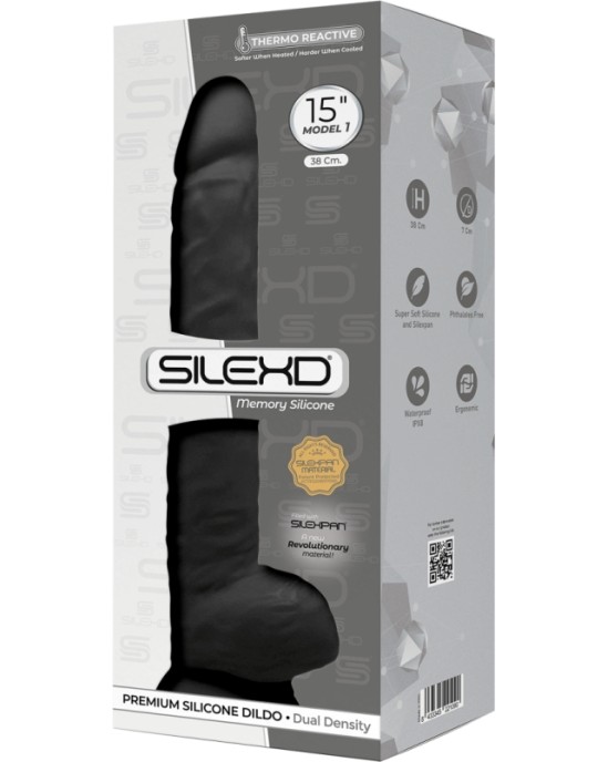 Silexd SILIKONA DILDO MODELIS 1 15 BLACK"