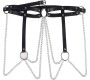 Subblime Fetish SUBBLIME - LEATHER RING CHAINBELT BLACK ONE SIZE