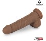 Liketrue Dildo Dual Layer Silicone 8.25 Brown