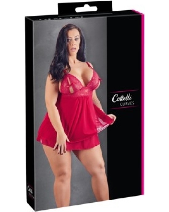 Cottelli Curves Babydoll sarkans 4XL