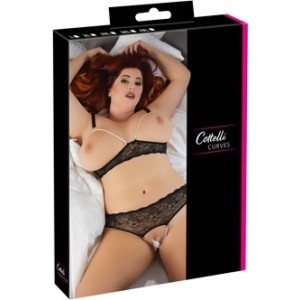 Cottelli Curves Pērļu komplekts melns 2XL