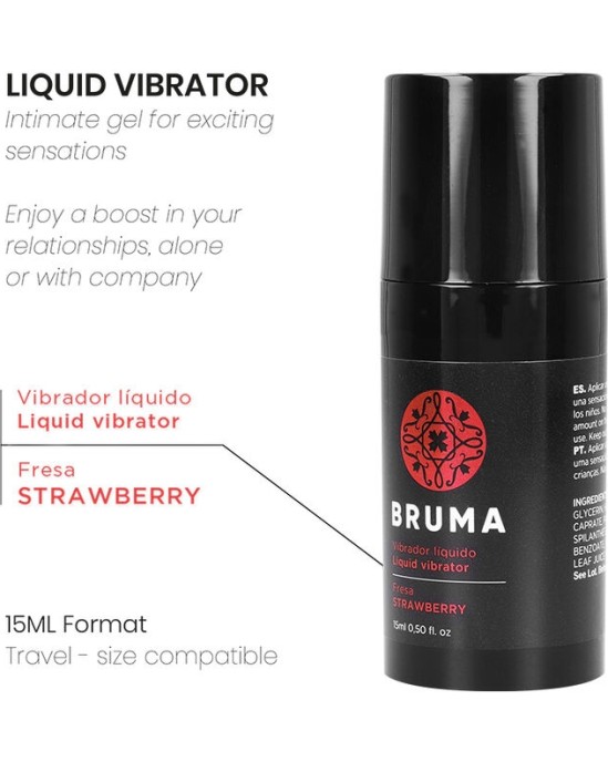 Bruma ŠĶIDRAIS VIBRATORS ULTRA BĪDĀMĀS ZEMENES 15 ML