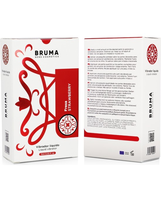 Bruma ŠĶIDRAIS VIBRATORS ULTRA BĪDĀMĀS ZEMENES 15 ML