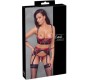 Cottelli Bondage Shelf Bra Set black/red L