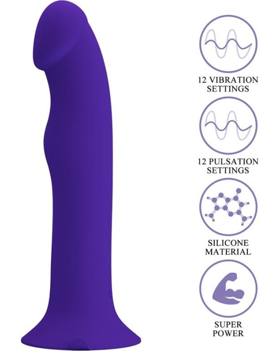 Prettylove Mareja jauniešu dildo ar vibrāciju un pulsāciju