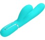 Pretty Love Flirtation PRETTY LOVE — PERLITA MULTIFUNCTION 3 IN 1 G-POTA VIBRATORS AQUA GREEN