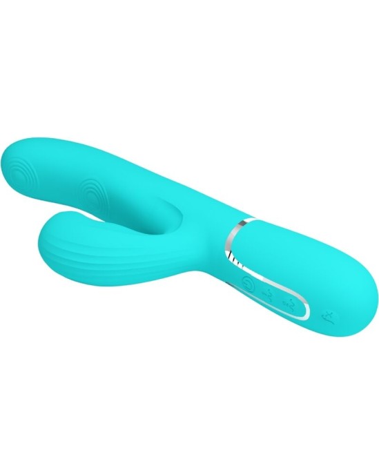 Pretty Love Flirtation PRETTY LOVE — PERLITA MULTIFUNCTION 3 IN 1 G-POTA VIBRATORS AQUA GREEN