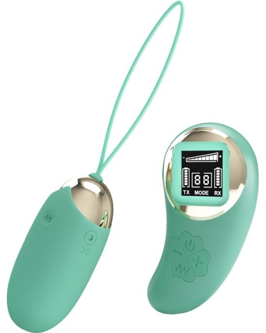 Prettylove Mina Vibrating Egg with Digital Screen remote control green