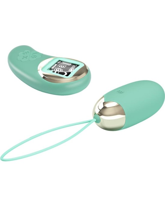 Prettylove Mina Vibrating Egg with Digital Screen remote control green