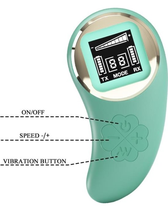 Prettylove Mina Vibrating Egg with Digital Screen remote control green