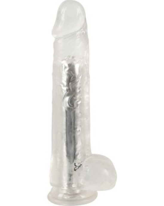 Crystal Caurspīdīgs vibrators 24,5 cm