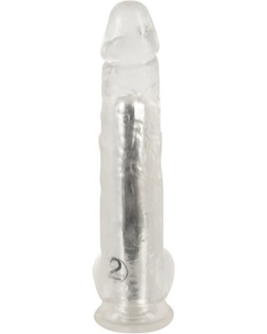 Crystal Caurspīdīgs vibrators 24,5 cm