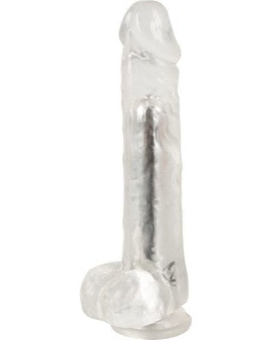 Crystal Caurspīdīgs vibrators 24,5 cm