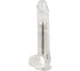 Crystal Caurspīdīgs vibrators 24,5 cm