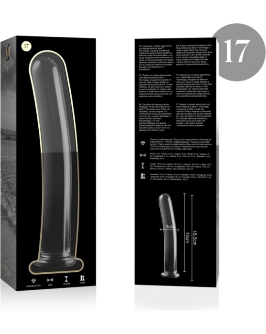 Nebula Series By Ibiza MODEL 17 DILDO BOROSILICATE GLASS 18.5 X 3 CM CLEAR