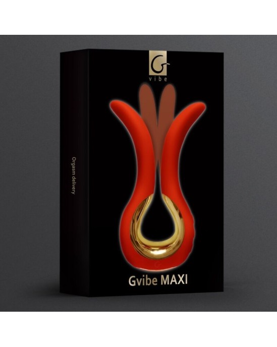 G-Vibe GVIBE MAXI ВИБРАТОР С ДВУМЯ ГИБКИМИ НАКОНЕЧНИКАМИ КОРАЛЛОВЫЙ