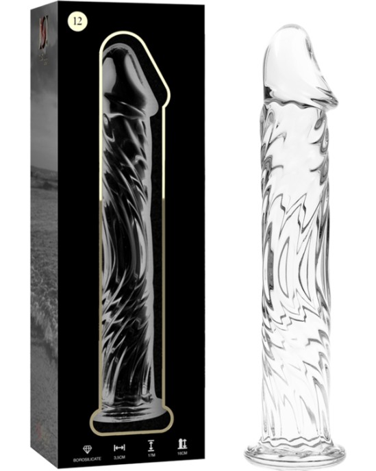 Nebula Series By Ibiza MODEL 12 DILDO BOROSILICATE GLASS 17 X 3.5 CM CLEAR