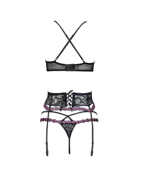 Livco Corsetti Sets LIVCO CORSETTI FASHION — SNEHANA LC 90443 BRA + PRIEKŠVIETES SIKSTA + MELNAS BIKSĪTES