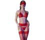 Chilirose Sets CHILIROSE - CR 4467 SET FOUR PIECES RED S/M